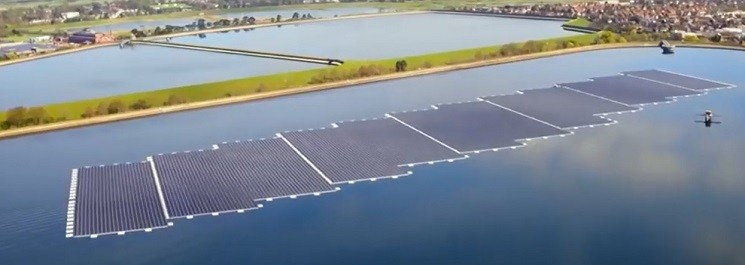 Floating solar on a Lake